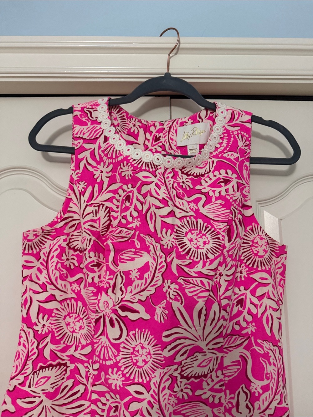 Lilly Pulitzer Pink and Cream Floral Sleeveless Mini Dress - Picture 2 of 5
